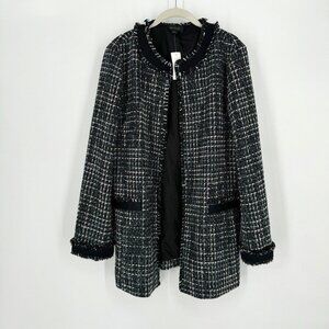 Ann Taylor Blazer Women’s large L tweed  office workwear career business